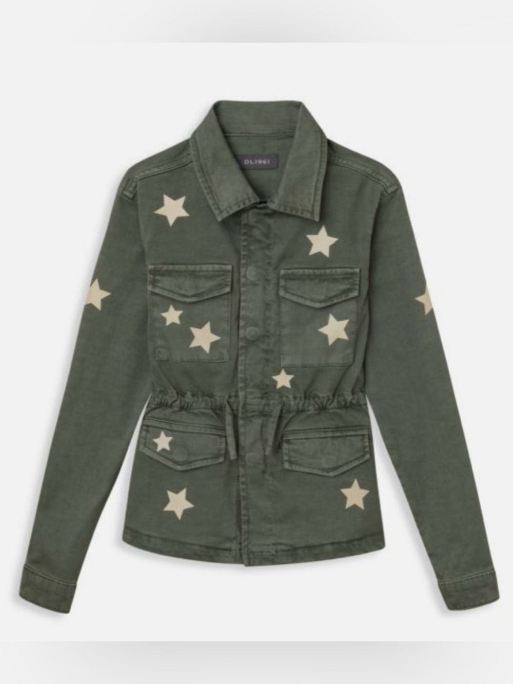 DL1961 Olive Star-Print Field Jacket